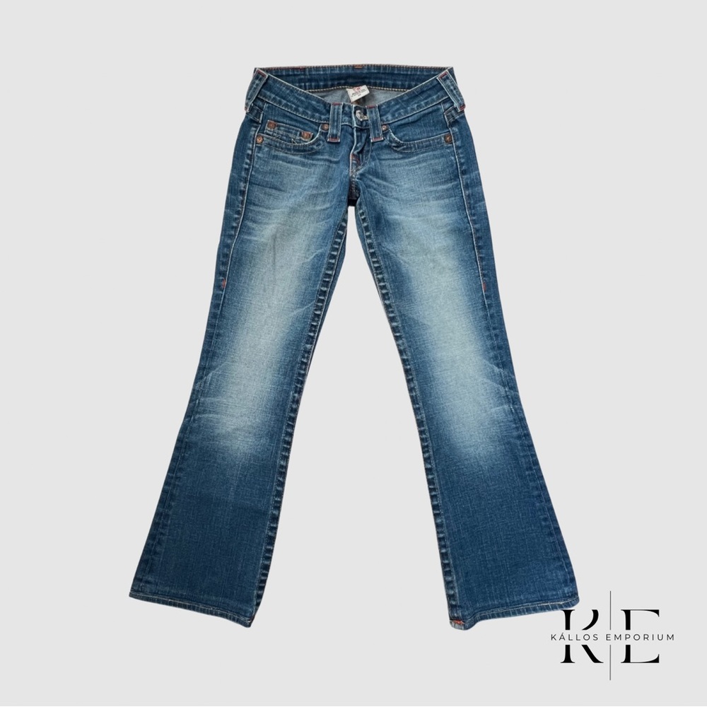 True Religion Blue Flare Low Rise Jeans